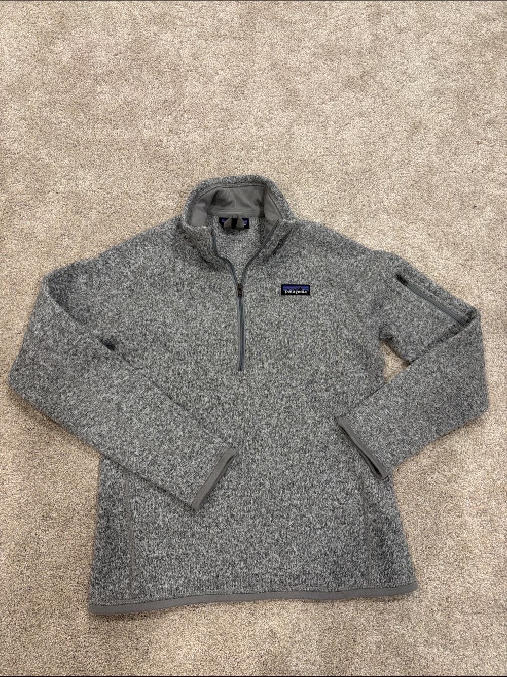 Patagonia Women’s Gray Half-Zip Fleece Sweater